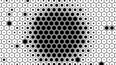Looping Polygonal Hexagonal Honeycomb Transition Animation Stock Footage 88090689