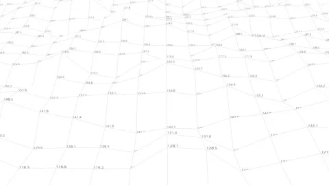 Looping Polygons Deformation.Digital numbers. Stock Footage 87078698