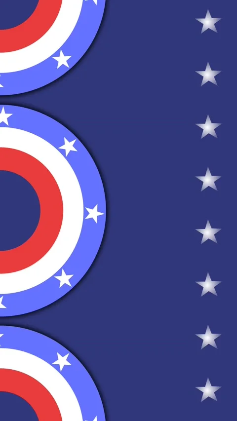 A looping portrait backgrounds animation with waving patriotic symbols. Stock Footage 284858562