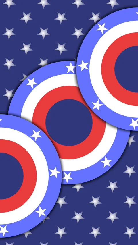 A looping portrait backgrounds animation with waving patriotic symbols. Stock Footage 284858981