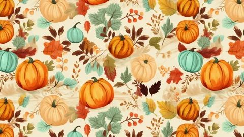 Looping pumpkins and leaves Stock Footage 250429479
