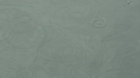 Looping Rain Drops on Dark Ocean Surface Stock Footage 10888646