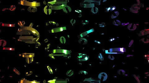 Looping Rainbow Arrows Falling Stock Footage 22519768