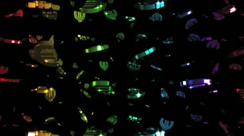 Looping Rainbow Euros Falling Stock Footage 22235054
