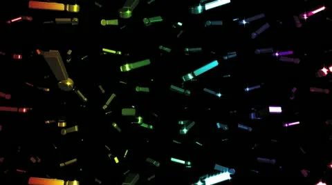 Looping Rainbow Exclamation Marks Falling Stock Footage 22181569