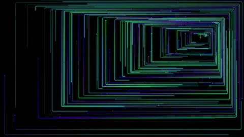 Looping rectangle Geometric lines. Seamless lines with and stripes rotating Stock Footage 247690462