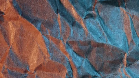 Looping Red and Cyan Crumpled Paper Texture Animation in Stop Motion Style Vídeos de archivo 314717622