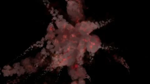Looping Red Smoke Explosion Animation Background Stock Footage 308772973