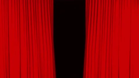 Looping Red Theater Curtains Opening and Closing on Black motion graphics Stock Footage 334722803