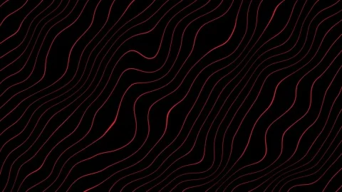 Looping Red Wavy Line Motion Graphic Background. Abstract Wave Surface. Stockbeeldmateriaal 249735707