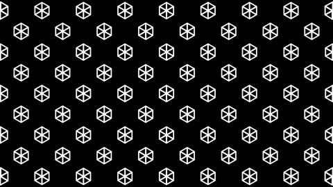 Looping Rippling Spinning Cubes Abstract Black and White Motion Background Stock Footage 247707535