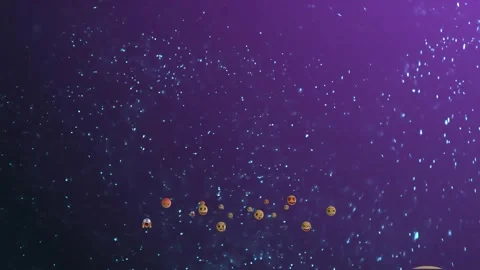 A looping road of blue and purple particles twists on a purple backdrop. Stock Footage 327003045