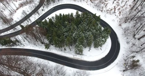 Looping road in the mountains Stock Footage 91535736