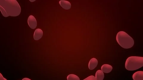 Looping rotating animation of a red liquid droplet cloud in zero gravity Video stock 153391035