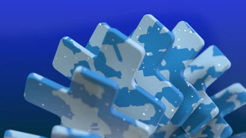 Looping Rotating Ring of Crosses Abstract Motion Background 스톡 동영상 247074969