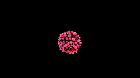 Looping rotating spiky projectile ball with alpha channel Stock Footage 37872076