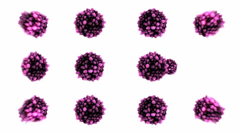 Looping rotating spiky projectile bouncing balls Stock Footage 37872325