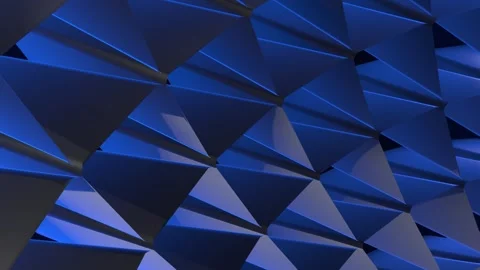 Looping sci-fi background with abstract 3d forms and blue glow effect Stock Footage 251779365
