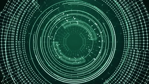 Looping Sci fi futuristic HUD Tunnel. Stock Footage 101949079