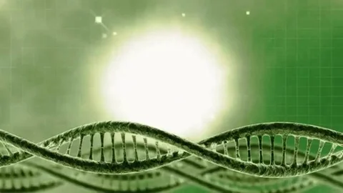 Looping science background with DNA molecule Video stock 98247364
