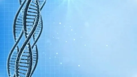 Looping science background with DNA molecule Video stock 98247371