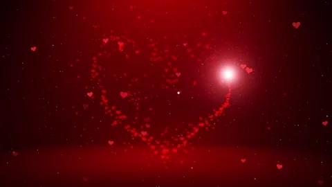 Looping shiny red drawing heart symbol animation background Video stock 337737980