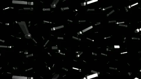 Looping Silver and Gold Exclamation Marks Falling Stock Footage 22181680