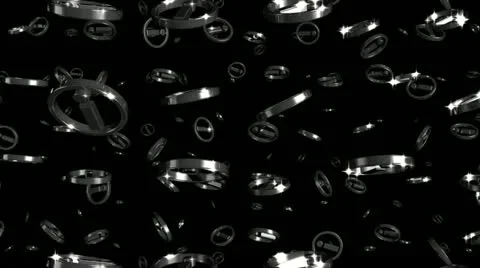 Looping Silver and Gold Info Symbols Falling Stock Footage 22260989