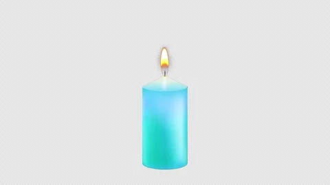 Looping Single Candle Flame Animation Vídeo Stock 333229494