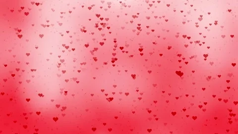 Looping small heart shapes motion on red blurred background 库存影片 340237145