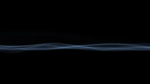 Looping smooth dotted digital waves on clean black background 库存影片 334077082