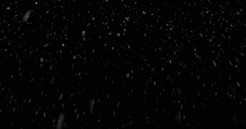 Looping Snow - Blizard 2, black background Stock Footage 65313388