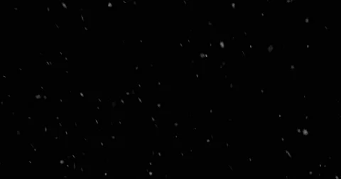 Looping Snow - Flurry 4, black background Stock Footage 65313446
