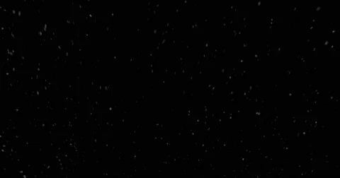 Looping Snow - Flurry 6, black background Stock Footage 65313472
