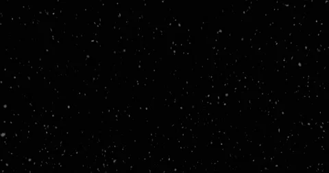 Looping Snow - Flurry 8, black background Stock Footage 65313516