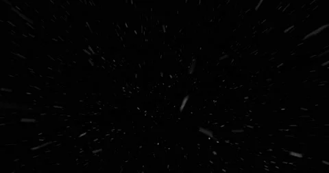 Looping Snow - Windy 6 - Away From Camera, black background Stock Footage 65314209