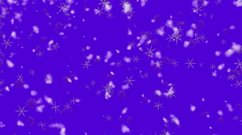 Looping Snowflakes with Blue Background 4K Stock Footage 45312355