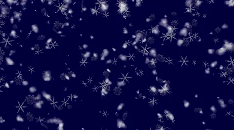 Looping Snowflakes with Dark Blue Background 4K Stock Footage 45316251