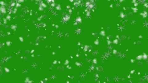 Looping Snowflakes with Dark Green Background 4K Stock Footage 45314600