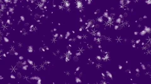 Looping Snowflakes with Dark Purple Background 4K Stock Footage 45313206