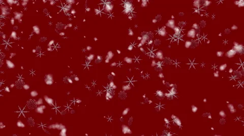 Looping Snowflakes with Dark Red Background 4K Stock Footage 45314011