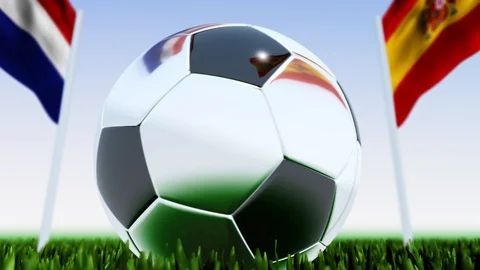 Looping Soccer Ball Spain vs. Netherlands Stock Footage 126646032
