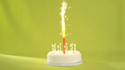 Looping sparkler on tart Stock Footage 81411438