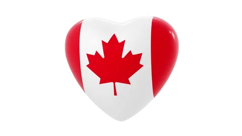Looping spin of the Canada heart rendered in UHD Stock-Footage 142999784
