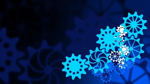 Looping spin gears on background abstract, vector Stock Footage 125017665