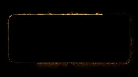 Looping square glowing neon frame effect, black background. Illustrazione stock