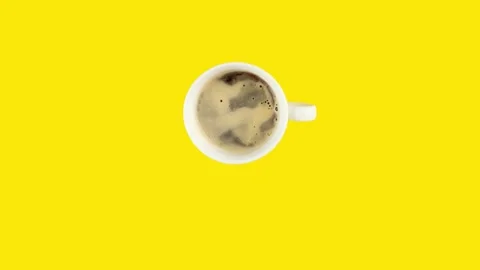 Looping stop motion animation of endless drinking coffee Stock Footage 182252032