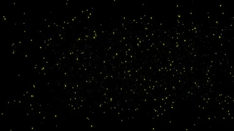Looping Swarm of Isolated Fireflies At Night Stock Footage 76896502
