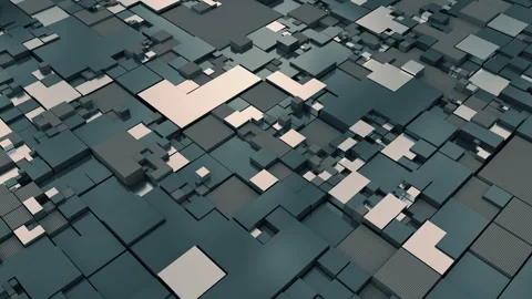 Looping technological 3D abstract cube background. Video stock 142626432