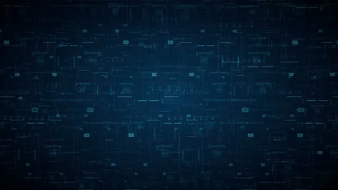 Looping technological data HUD Sci Fi cyberspace. Video stock 149174067
